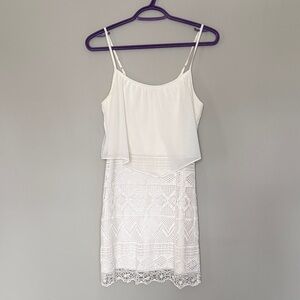 American Eagle Crochet Lace White Dress